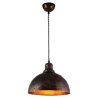 Светильник подвесной лофт Middletown GRLSP-9801 Lussole коричневый 1 лампа, основание коричневое в стиле лофт 