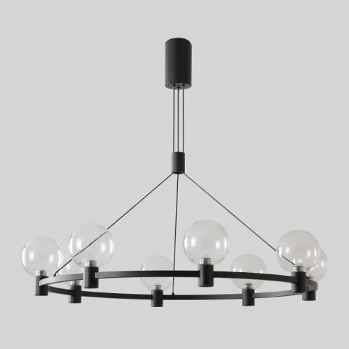 Люстра подвесная ЛЕД DUET SP56W LED BLACK Crystal Lux прозрачная на 1 лампу, основание чёрное в стиле минимализм фото 5 Люстра подвесная ЛЕД DUET SP56W LED BLACK Crystal Lux прозрачная на 1 лампу, основание чёрное в стиле минимализм фото 5