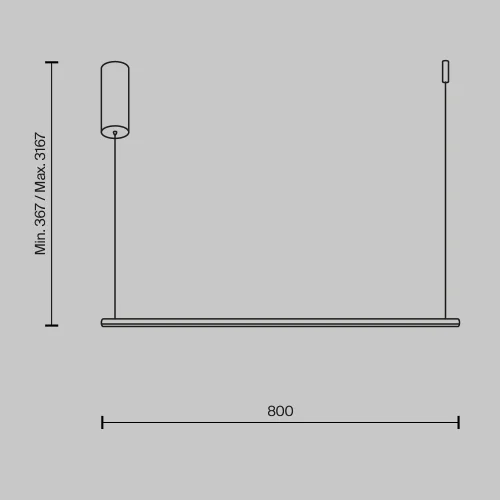 Светильник подвесной LED Halo MOD246PL-L16BK Maytoni чёрный на 1 лампу, основание чёрное в стиле современный хай-тек минимализм линейный фото 6 Светильник подвесной LED Halo MOD246PL-L16BK Maytoni чёрный на 1 лампу, основание чёрное в стиле современный хай-тек минимализм линейный фото 6