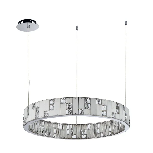 Люстра подвесная LED Chapiteau 4205-6P Favourite белая янтарная на 2 лампы, основание хром в стиле классический кольца фото 2