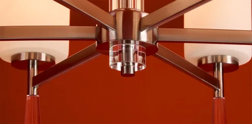 Люстра на штанге Chic FR2031PL-06N Freya белая на 6 ламп, основание никель в стиле классический фото 9 Люстра на штанге Chic FR2031PL-06N Freya белая на 6 ламп, основание никель в стиле классический фото 9