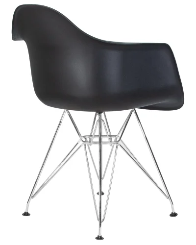 Стул обеденный 620BPP-LMZL DAW CHROME, цвет сиденья черный, цвет основания хромированная сталь Dobrin, чёрный/, ножки/металл/хром, размеры - ****620*645 фото 4