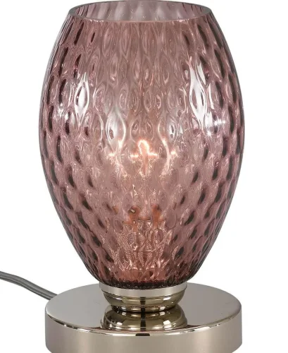 Настольная лампа P 10008/1 Reccagni Angelo фиолетовая 1 лампа, основание никель металл в стиле современный классический  фото 3