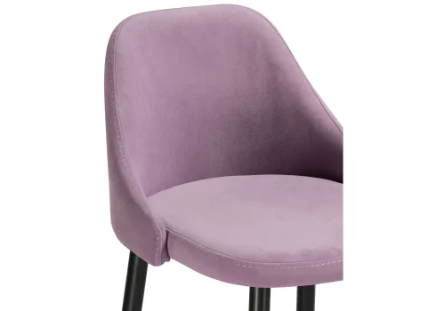 Барный стул Джама лавандовый / черный матовый 448664 Woodville, фиолетовый/велюр, ножки/металл/чёрный, размеры - ****460*530 фото 5