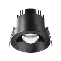 Светильник точечный LED Parete DL100-12W2.7-3-4K-RD-B Maytoni чёрный на 1 лампу, основание чёрное в стиле современный хай-тек круглый