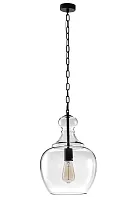 Светильник подвесной CONSTANCIA SP1 BROWN Crystal Lux прозрачный 1 лампа, основание коричневое в стиле лофт 