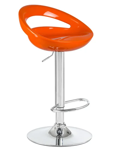Стул барный набор 2 шт. SET-2 1010-LM DISCO, цвет сиденья оранжевый, цвет основания хром Dobrin, /полимер, ножки/металл/хром, размеры - 790*1000***470*440 фото 3