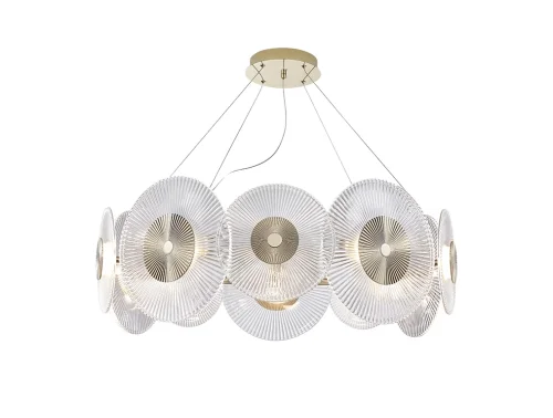Светильник подвесной LED 4548+2/S gold Newport прозрачный 10 ламп, основание золотое в стиле американский современный 