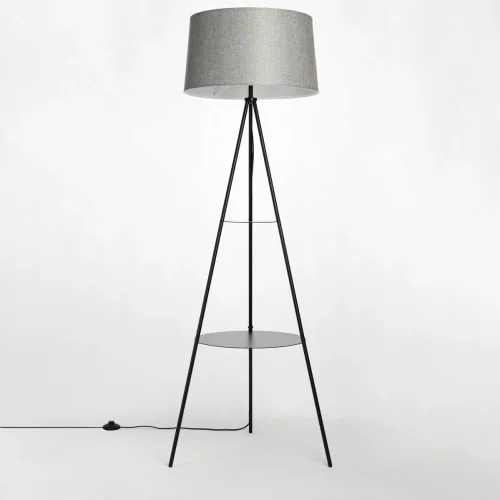 Торшер  Рейнер CL806022 Citilux со столиком на треноге серый 1 лампа, основание чёрное в стиле скандинавский современный
 фото 4