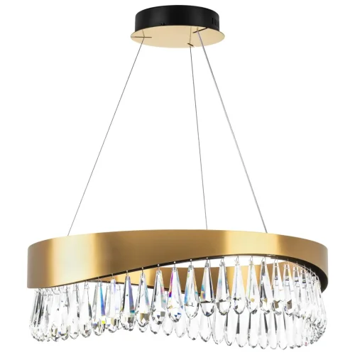 Светильник подвесной LED Helio 703163 Lightstar прозрачный 1 лампа, основание золотое в стиле современный арт-деко 