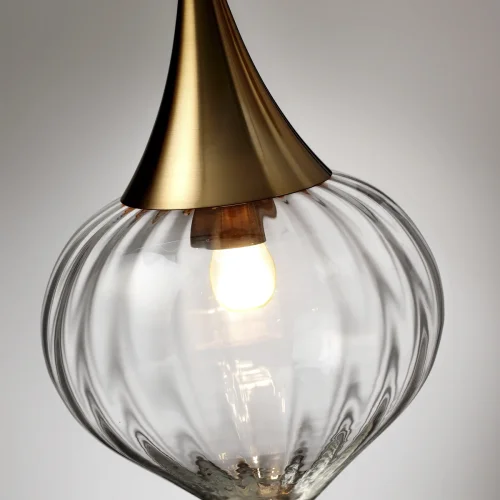 Светильник подвесной Kesta 4950/1 Odeon Light прозрачный 1 лампа, основание бронзовое в стиле современный выдувное фото 5