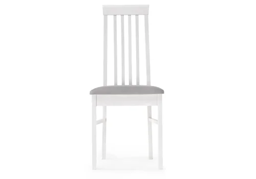 Деревянный стул Рейнир серый / белый 528938 Woodville, серый/велюр, ножки/массив березы дерево/белый, размеры - ****450*500 фото 2