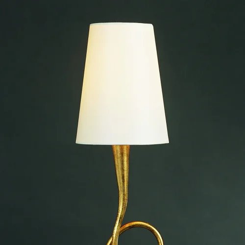 Настольная лампа PAOLA PAN ORO 3545 Mantra белая 1 лампа, основание золотое металл в стиле современный  фото 4