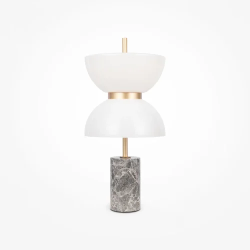 Настольная лампа LED Memory MOD178TL-L11GR3K Maytoni белая на 1 лампу, основание серое металл в стиле арт-деко современный 