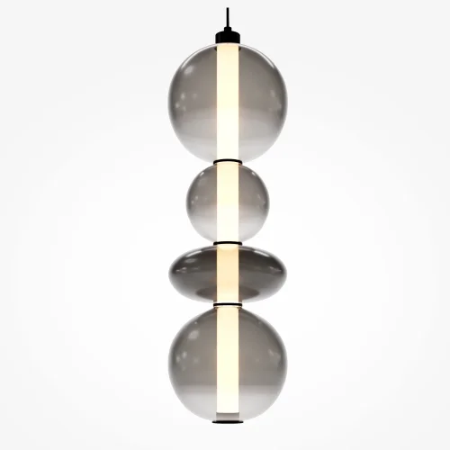 Светильник подвесной LED Futuro MOD307PL-L36B3K Maytoni серый на 1 лампу, основание чёрное в стиле современный арт-деко выдувное фото 4