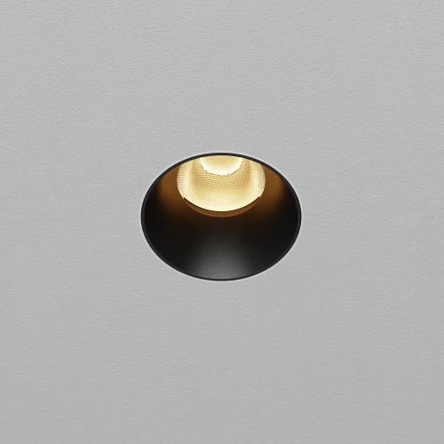 Светильник точечный LED Dip DL124-10W-2.7K-TRS-B Maytoni чёрный на 1 лампу, основание чёрное в стиле современный хай-тек круглый для затирки фото 5