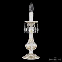 Настольная лампа AL78100L/1-32 WMG Bohemia Ivele Crystal без плафона 1 лампа, основание белое патина золотое металл хрусталь в стиле классический sp
