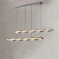 Светильник подвесной JENNIFER LONG B 223617-23 ImperiumLoft прозрачный на 2 лампы, основание хром в стиле современный минимализм 