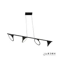 Светильник подвесной LED Syzygy X090140 BK iLedex чёрный на 1 лампу, основание чёрное в стиле современный хай-тек 