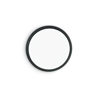 Светильник потолочный LED GEMMA PL D30 NERO Ideal Lux белый 1 лампа, основание чёрное в стиле современный 