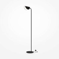 Торшер Mollis MOD126FL-01B Maytoni чёрный на 1 лампу, основание чёрное в стиле современный хай-тек 