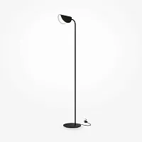 Торшер Mollis MOD126FL-01B Maytoni чёрный на 1 лампу, основание чёрное в стиле современный хай-тек 