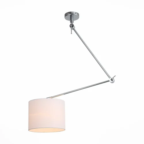 Светильник подвесной MARCIA SL460.102.01 St-Luce белый 1 лампа, основание хром в стиле современный 