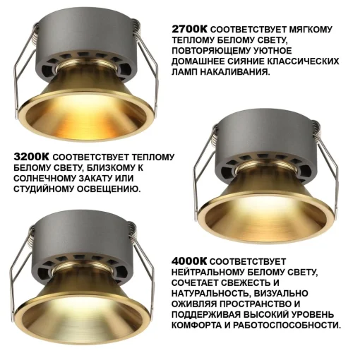 Светильник точечный Nova 359856 Novotech бронзовый на 1 лампу, основание бронзовое в стиле хай-тек круглый фото 4