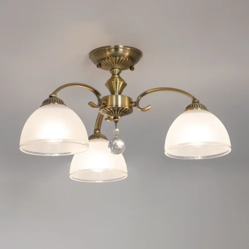 Люстра потолочная Франческа CL417133 Citilux белая на 75 ламп, основание бронзовое в стиле классический  фото 3