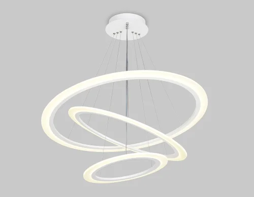 Светильник подвесной LED с пультом FA4359 Ambrella light белый 1 лампа, основание белое в стиле современный хай-тек с пультом кольца фото 3