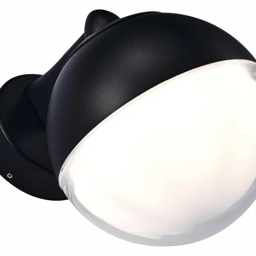 Настенный светильник Ombra SL9000.401.01 ST-Luce уличный IP54 чёрный 1 лампа, плафон белый в стиле современный E27 фото 2