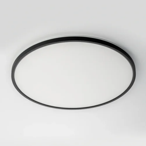 Светильник потолочный LED с пультом Norma CL749501 Citilux белый на 1 лампу, основание чёрное в стиле современный хай-тек круглый с пультом фото 2