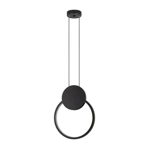 Светильник подвесной LED Store V5021-1PL Moderli чёрный 1 лампа, основание чёрное в стиле хай-тек кольца