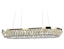 Люстра подвесная LED TR5025 Ambrella light прозрачная на 1 лампа, основание золотое в стиле современный классический 