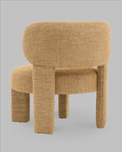 Кресло лаунж Fani, горчичный УТ000041683 Stool Group, горчичный/букле, ножки/ткань/горчичный, размеры - *****мм фото 5