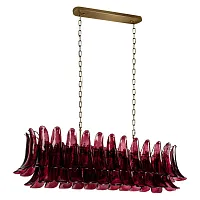 Люстра подвесная Лилу / Lilou 10600/1200R Burgundy LOFT IT бордовая на 18 ламп, основание бронзовое в стиле 