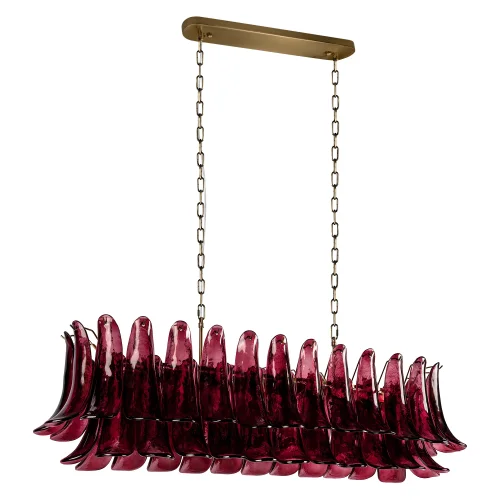 Люстра подвесная Лилу / Lilou 10600/1200R Burgundy LOFT IT бордовая на 18 ламп, основание бронзовое в стиле 