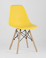 Стул EAMES, желтый 4шт. (набор) УТ000037604 Stool Group, /, ножки/массив бука/бежевый, размеры - *815***460*530