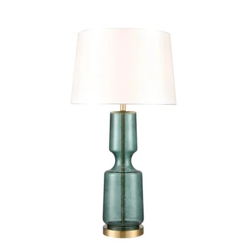 Настольная лампа Paradise VL5774N11 Vele Luce белая 1 лампа, основание зелёное латунь стекло металл в стиле классический современный 