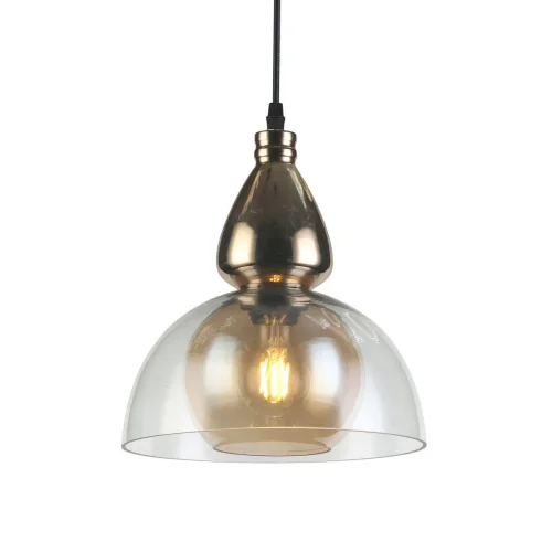 Светильник подвесной 1153/1S Escada прозрачный 1 лампа, основание золотое в стиле современный выдувное