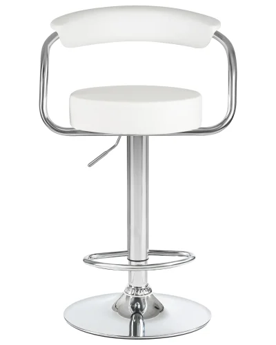 Стул барный набор 2 шт. SET-2 5013-LM MARTA, цвет сиденья белый, цвет основания хром Dobrin, /экокожа, ножки/металл/хром, размеры - 830*1040***520*490 фото 7