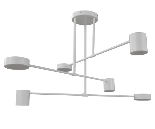 Люстра потолочная LED Мекли 07649-6A,01 Kink Light белая на 6 ламп, основание белое в стиле современный хай-тек 