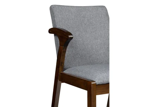 Деревянный стул Artis cappuccino / grey 15414 Woodville, серый/ткань, ножки/дерево/капучино, размеры - ****490*580 фото 6