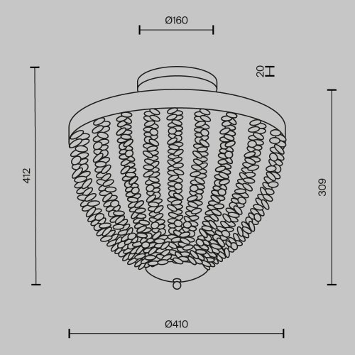 Светильник потолочный Intrigue MOD440CL-03BS Maytoni прозрачный на 3 лампы, основание латунь в стиле современный фото 5