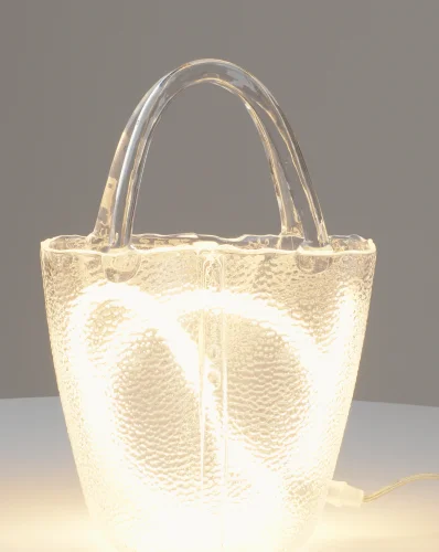 Настольная лампа LED Bag V11674-TL Moderli прозрачная на 1 лампу, основание прозрачное стекло в стиле современный арт-деко фото 8