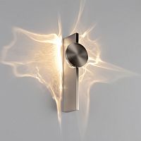 Бра ЛЕД Флэйм / Flame 10452W Nickel LOFT IT никель на 1 лампу, основание никель в стиле хай-тек отражённый свет