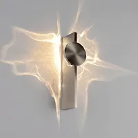 Бра ЛЕД Флэйм / Flame 10452W Nickel LOFT IT никель на 1 лампу, основание никель в стиле хай-тек отражённый свет
