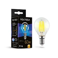 Светодиодная лампа Crystal Globe 6W 3000K E14 7213 Voltega E14 6вт