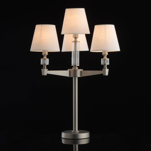 Настольная лампа ДельРей 700033004 MW-Light белая 4 лампы, основание никель металл в стиле современный  фото 2