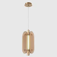 Светильник подвесной LED AMARILLO SP18W LED BRASS Crystal Lux янтарный на 1 лампу, основание латунь в стиле современный 